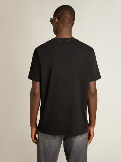 Golden Collection distressed T-shirt in vintage black - Golden Goose Men