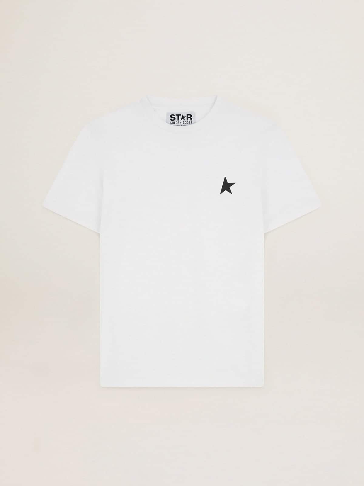 White Star Collection T-shirt with black star on the front - Golden Goose Men
