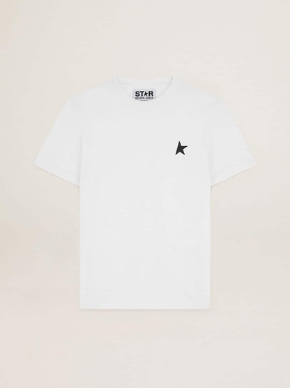 White Star Collection T-shirt with black star on the front - Golden Goose Men