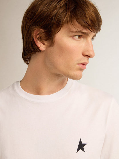 White Star Collection T-shirt with black star on the front - Golden Goose Men