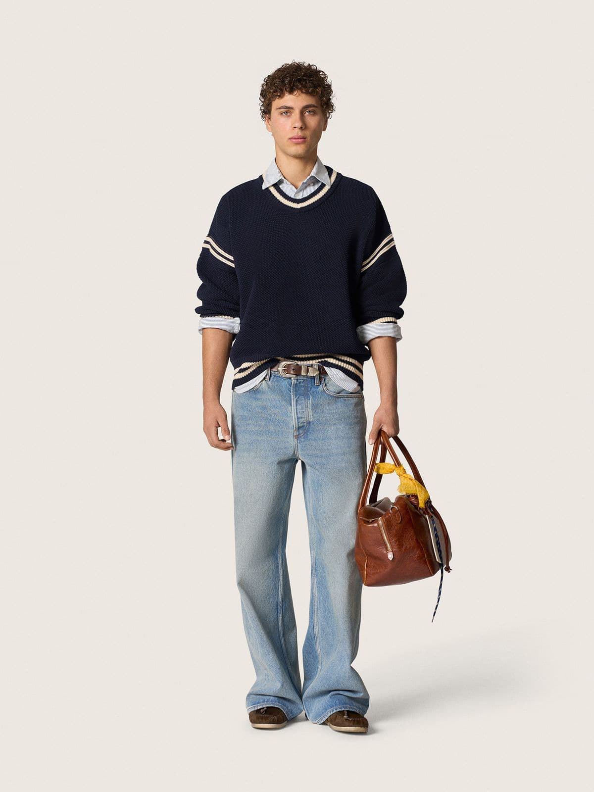 Men's shirt with narrow stripes - Golden Goose Men
