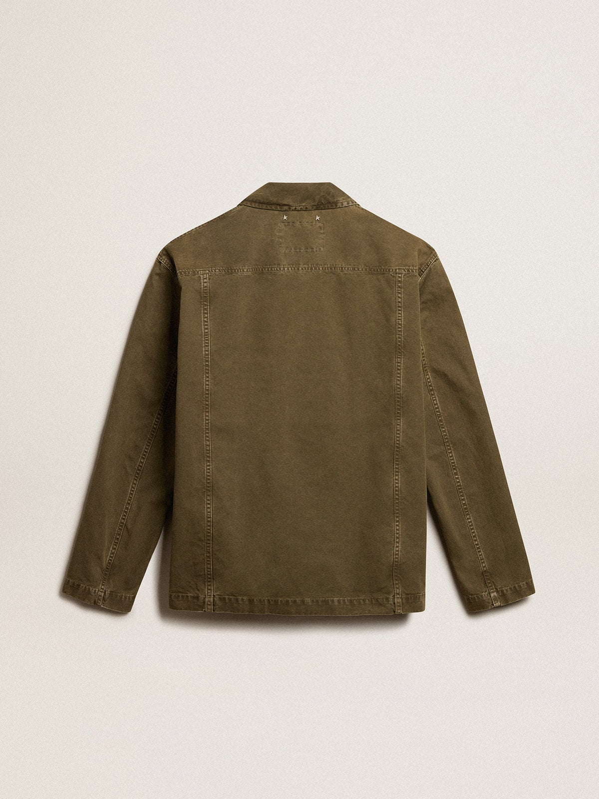 Men's olive-colored cotton shirt - Golden Goose Men