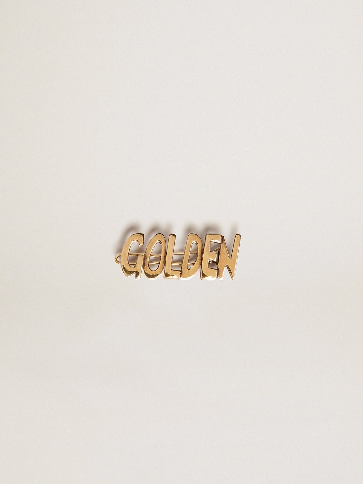 Men's lace lock with clip in old gold color with Golden lettering - Golden Goose Men