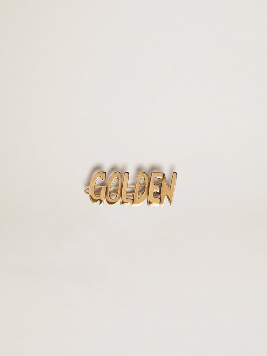 Men's lace lock with clip in old gold color with Golden lettering - Golden Goose Men