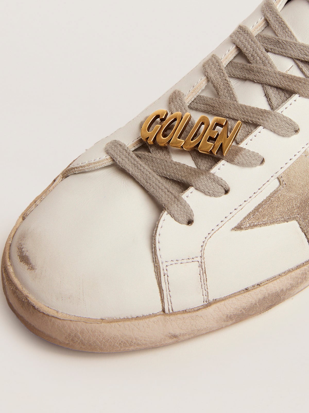 Men's lace lock with clip in old gold color with Golden lettering - Golden Goose Men