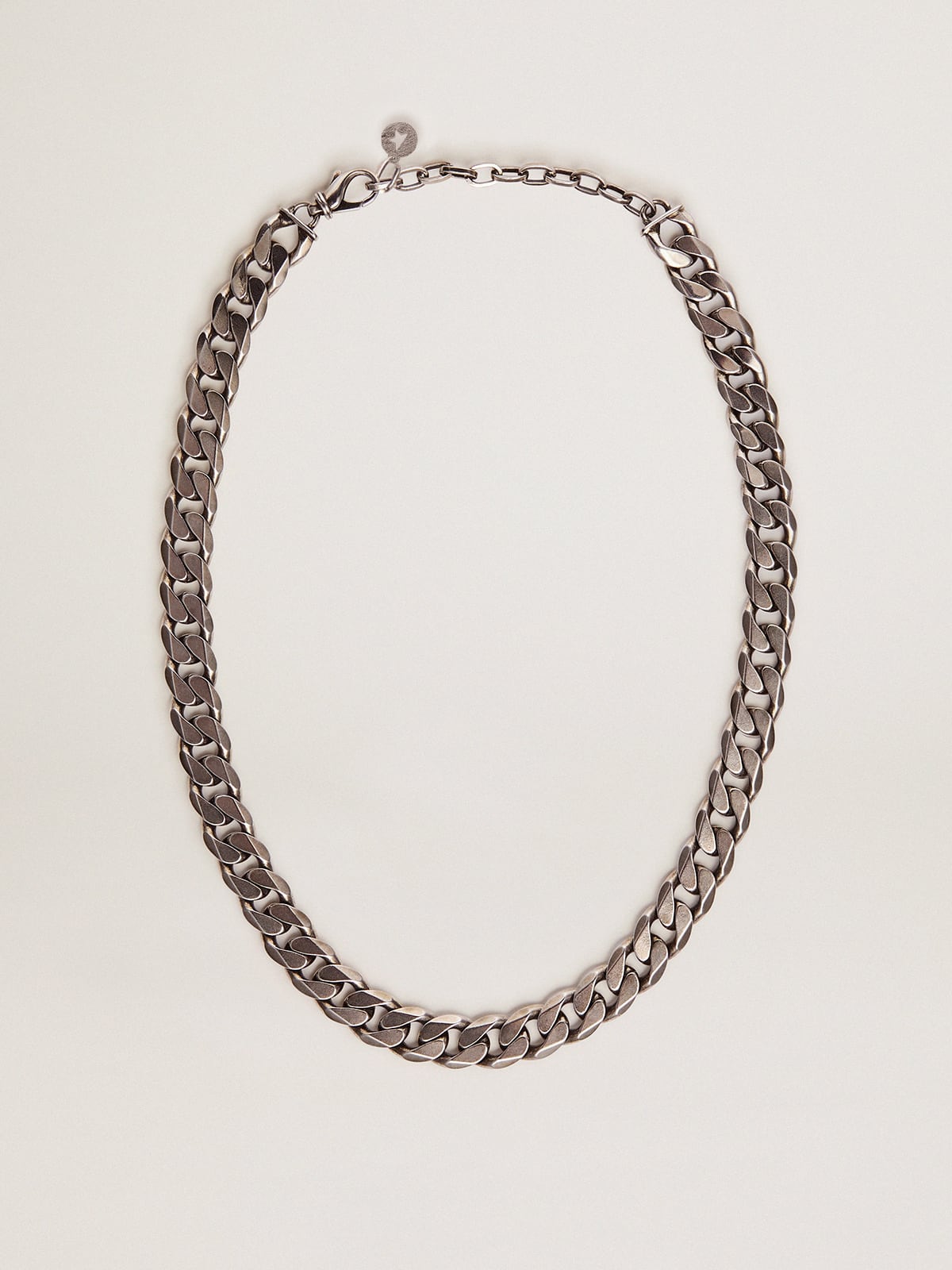 Men's antique silver-colored chain necklace - Golden Goose Men
