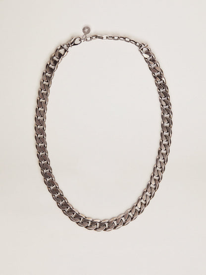 Men's antique silver-colored chain necklace - Golden Goose Men