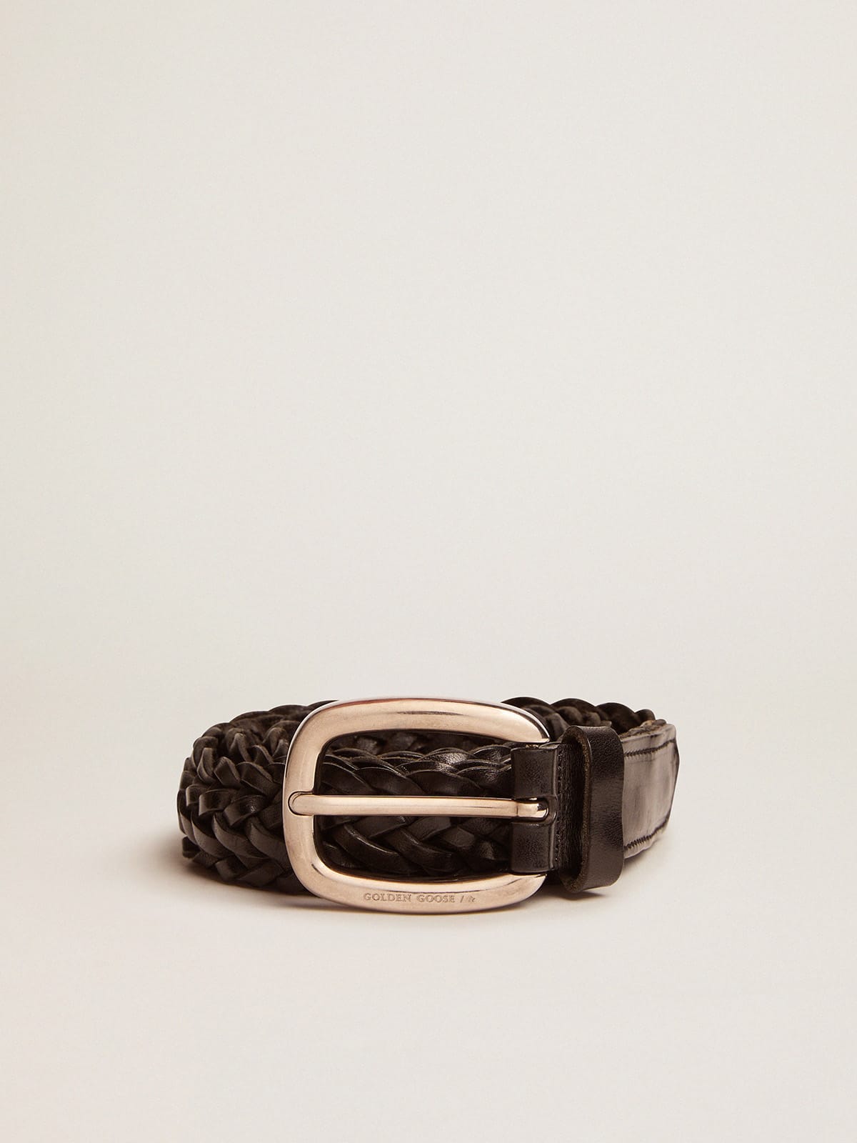 Men's black leather belt | Golden Goose - Golden Goose Men