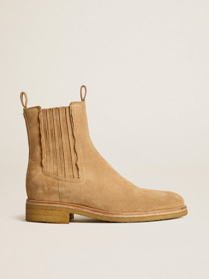 Chelsea boots in suede tobacco - Golden Goose Men