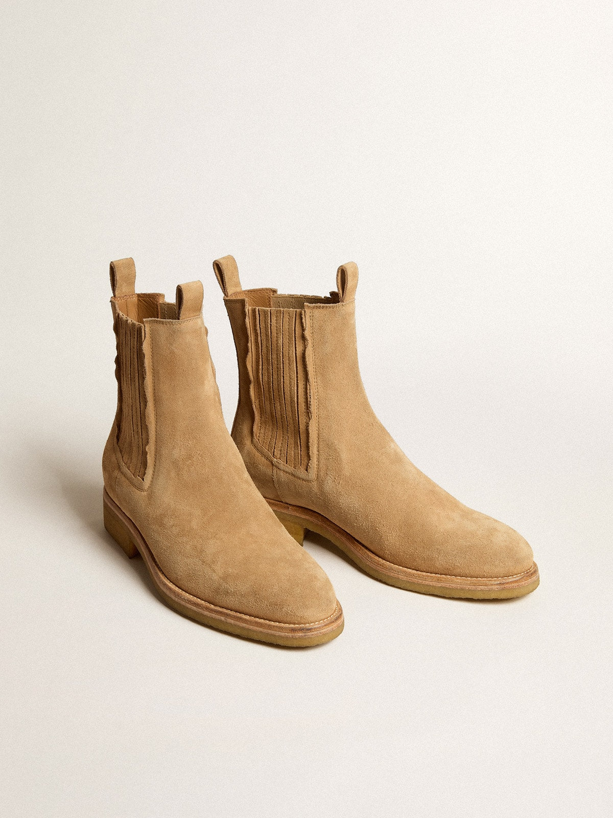 Chelsea boots in suede tobacco - Golden Goose Men