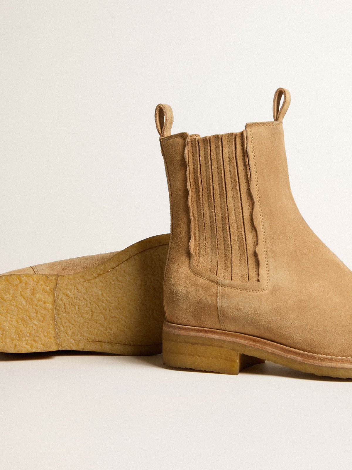 Chelsea boots in suede tobacco - Golden Goose Men