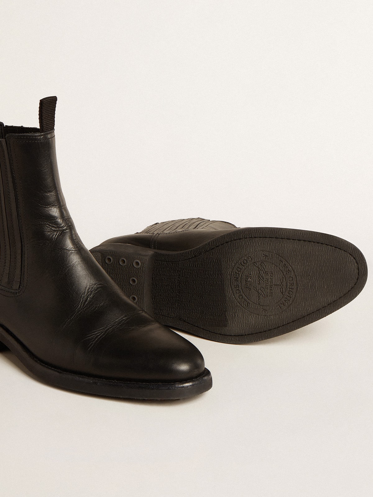 Men’s Chelsea boots in black leather - Golden Goose Men