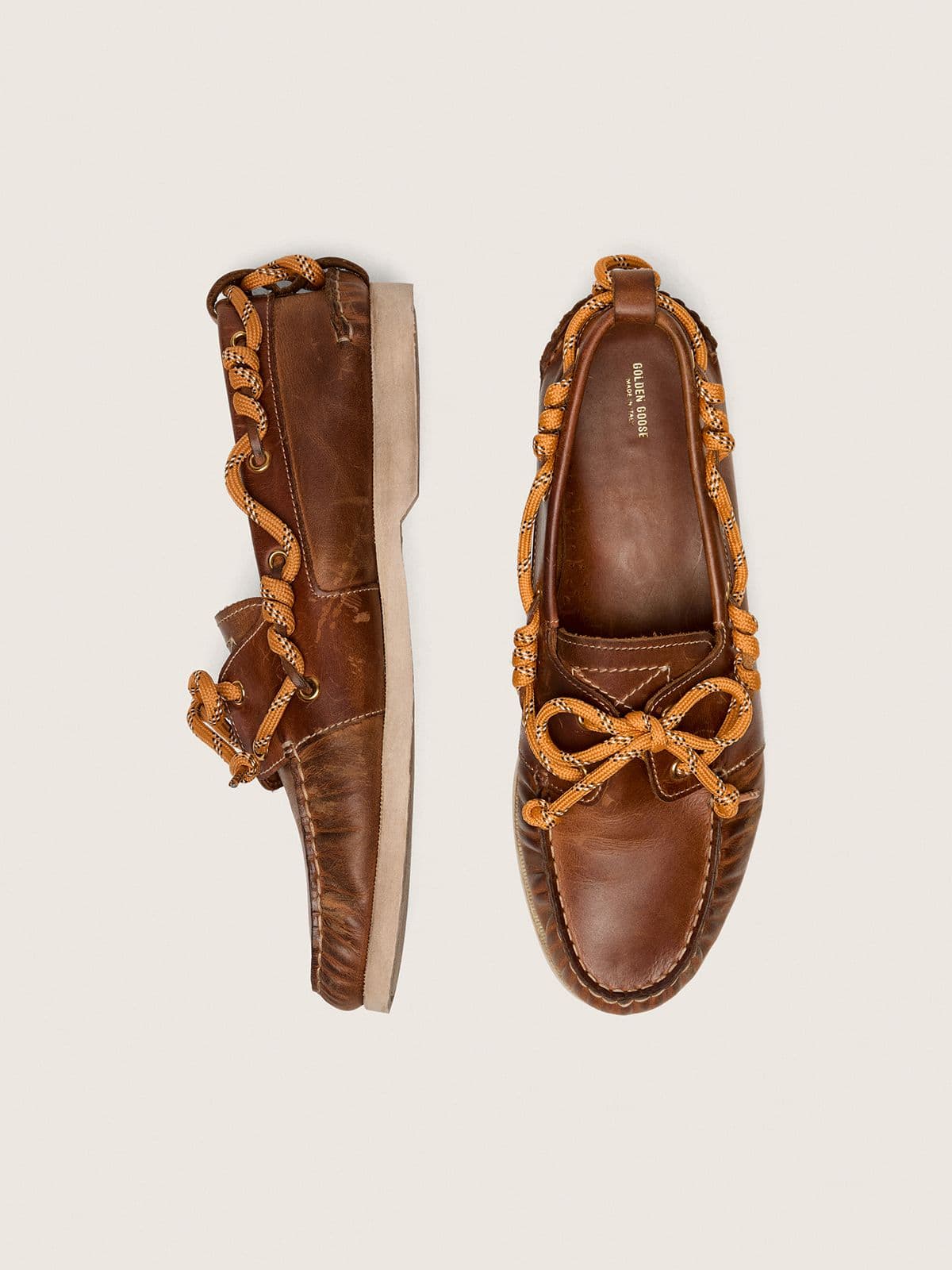 Men's Cruise loafer in tobacco-colored leather - Golden Goose Men