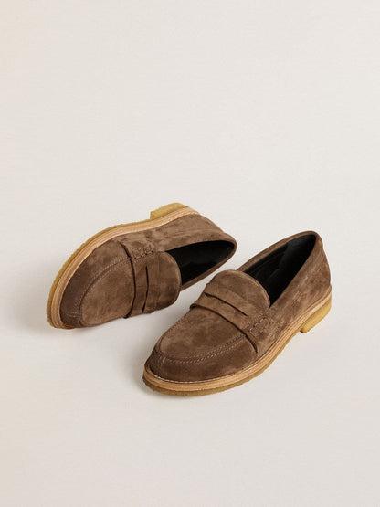 Men's Jerry loafer in dove-gray suede - Golden Goose Men