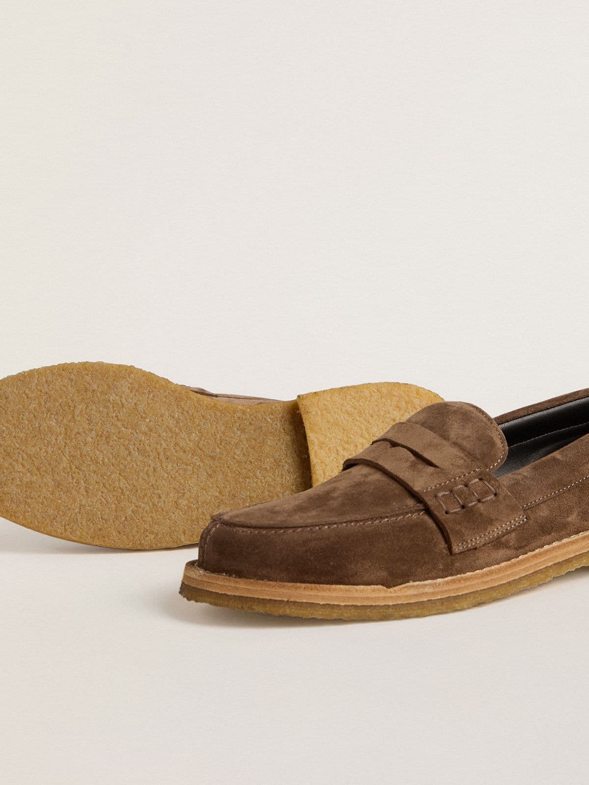 Men's Jerry loafer in dove-gray suede - Golden Goose Men