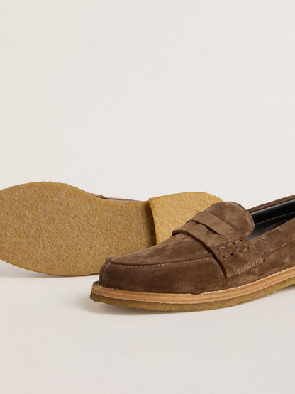 Men's Jerry loafer in dove-gray suede - Golden Goose Men