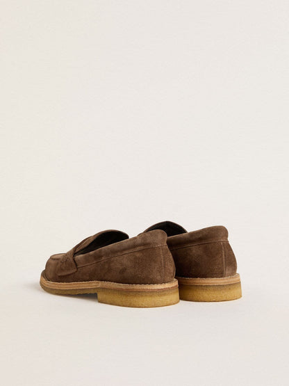 Men's Jerry loafer in dove-gray suede - Golden Goose Men