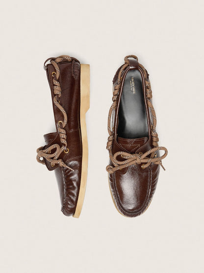 Men's Cruise loafer in glossy dark brown leather - Golden Goose Men