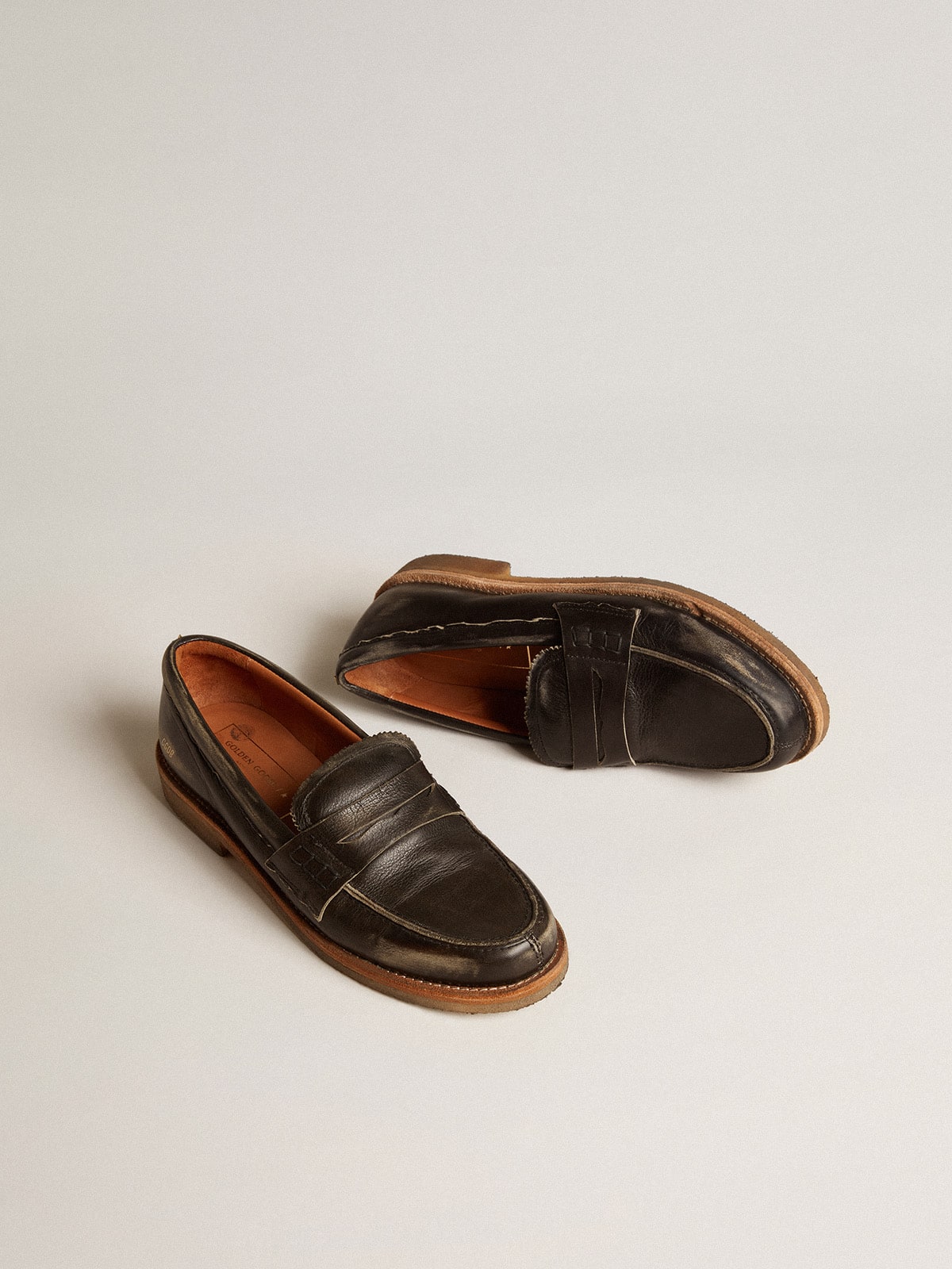 Men's Jerry loafer in black leather - Golden Goose Men