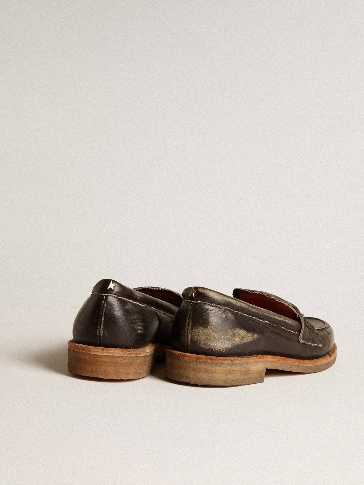 Men's Jerry loafer in black leather - Golden Goose Men