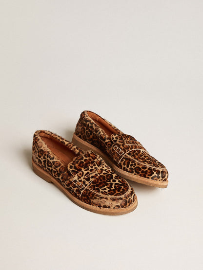 Men's Jerry loafers in leopard-print pony skin - Golden Goose Men