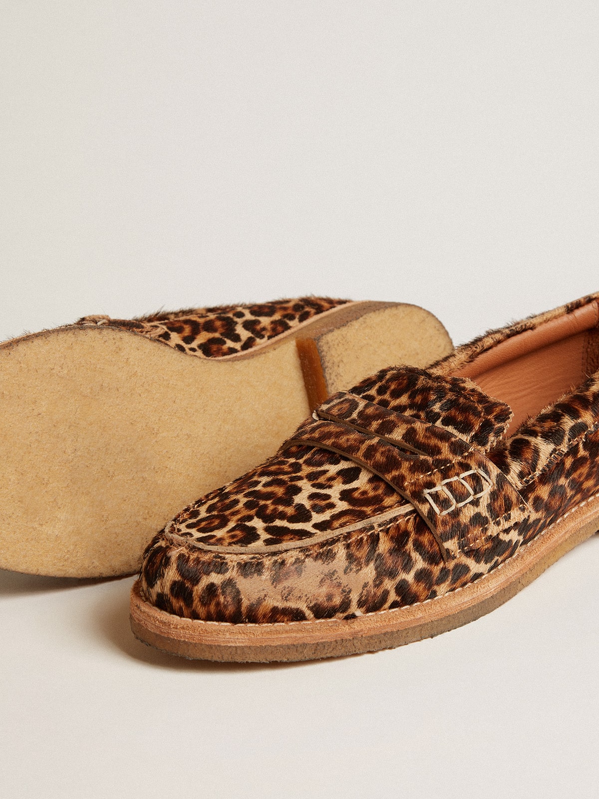 Men's Jerry loafers in leopard-print pony skin - Golden Goose Men