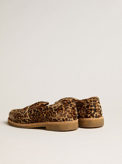 Men's Jerry loafers in leopard-print pony skin - Golden Goose Men