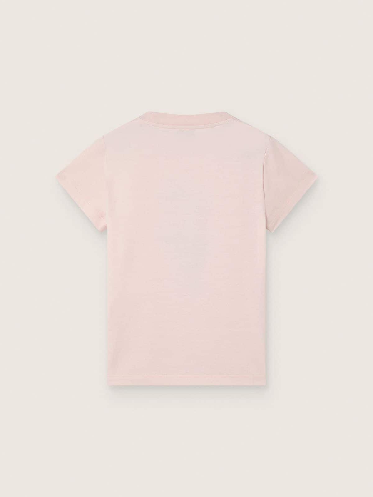 Journey T-shirt for girls in pink cotton jersey with digital mascot print - Golden Goose Kids