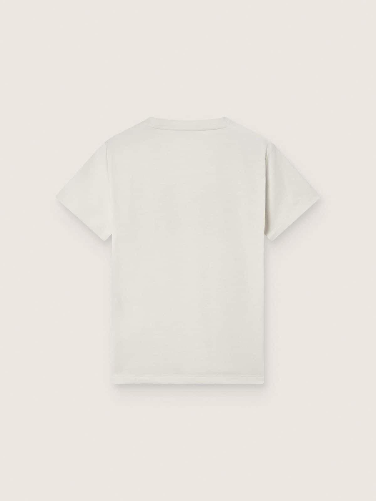 Journey boys’ T-shirt in white cotton jersey with logo - Golden Goose Kids