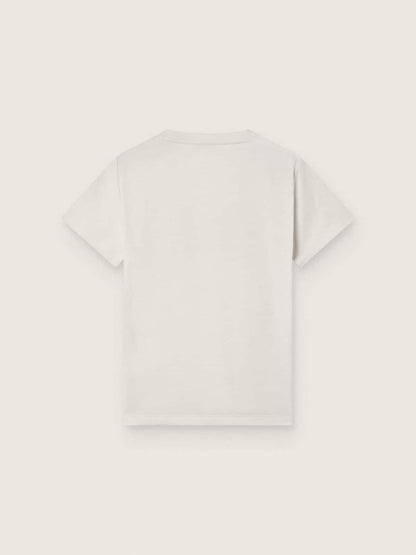 Journey boys’ T-shirt in white cotton jersey with logo - Golden Goose Kids