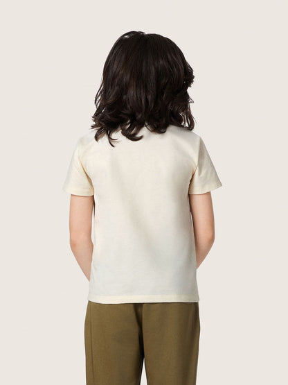 Journey boys’ T-shirt in white cotton jersey with logo - Golden Goose Kids