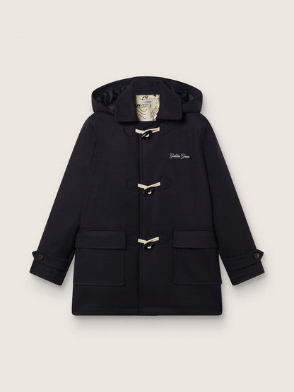 Boys’ dark blue hooded duffle coat - Golden Goose Kids