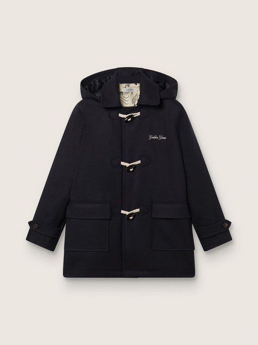Boys’ dark blue hooded duffle coat - Golden Goose Kids