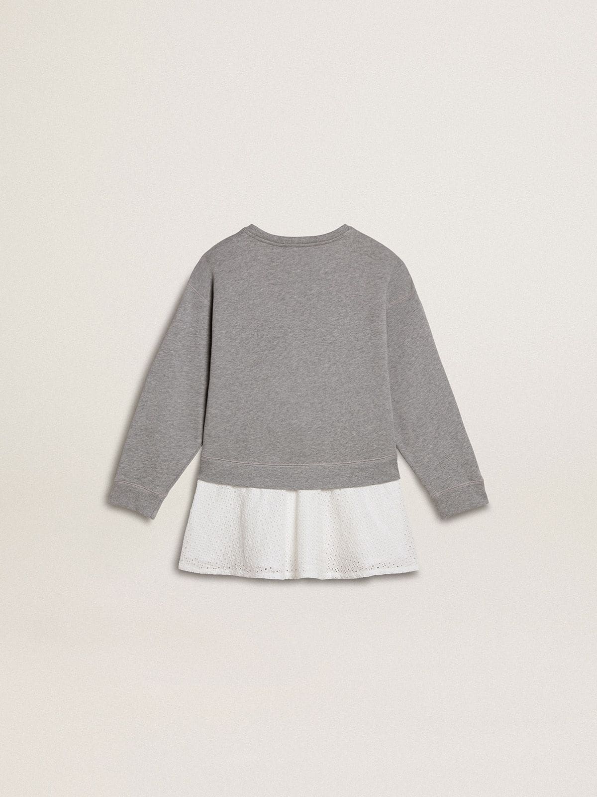 Girls’ gray and white mini dress - Golden Goose Kids
