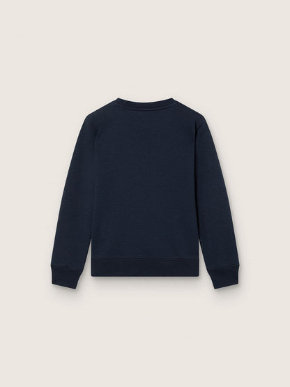 Journey boys’ sweatshirt in blue cotton blend with a contrasting logo - Golden Goose Kids