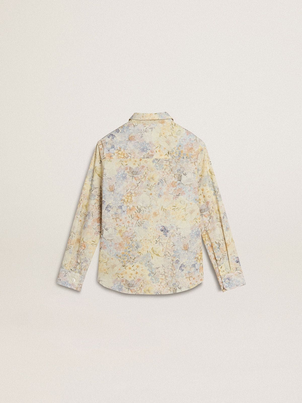 Girls' cotton shirt with multicolor floral print - Golden Goose Kids