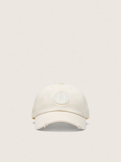 Journey baseball cap in white cotton twill with patch and Golden Goose embroidery - Golden Goose Kids