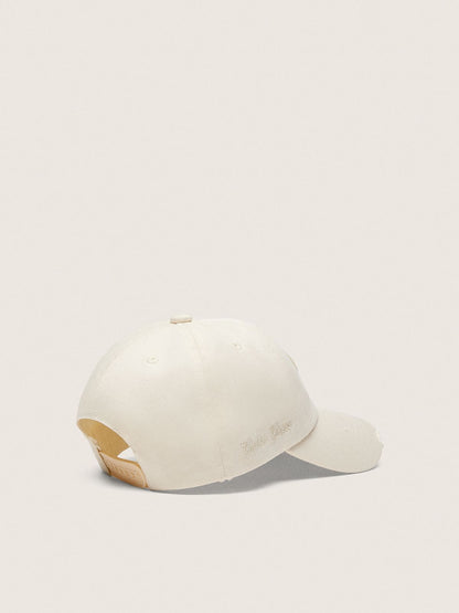 Journey baseball cap in white cotton twill with patch and Golden Goose embroidery - Golden Goose Kids