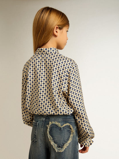 Girls' polo shirt with geometric print - Golden Goose Kids