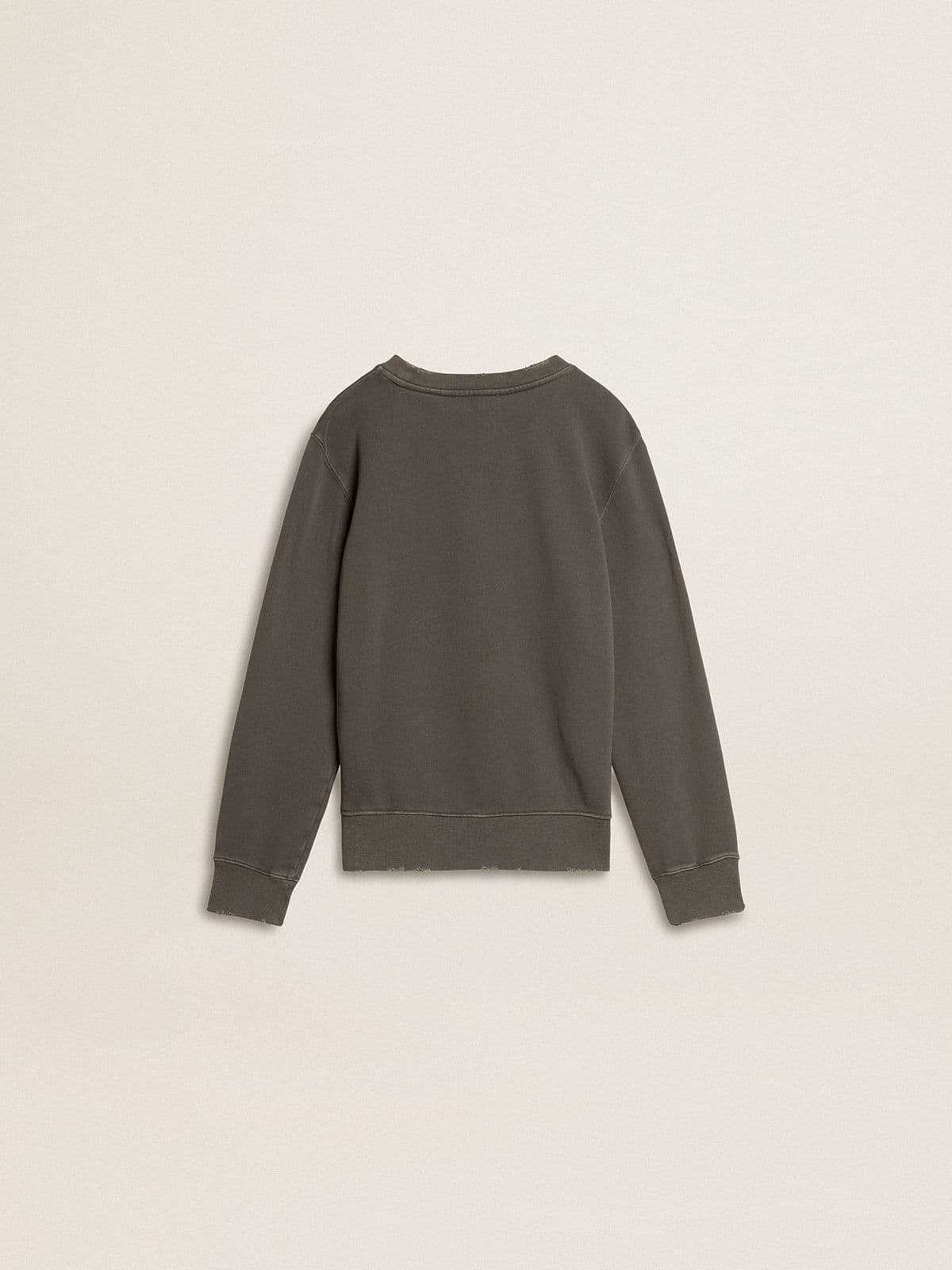 Kids’ gray sweatshirt with raised logo - Golden Goose Kids