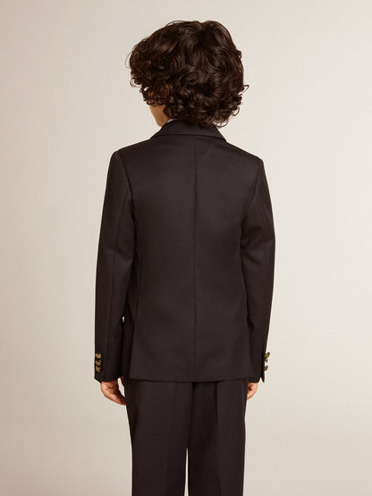 Boys' dark blue double-breasted blazer - Golden Goose Kids