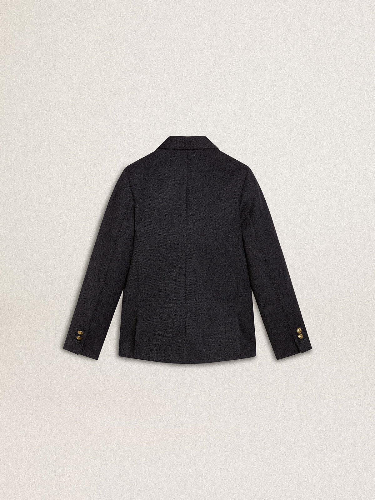 Boys' dark blue double-breasted blazer - Golden Goose Kids