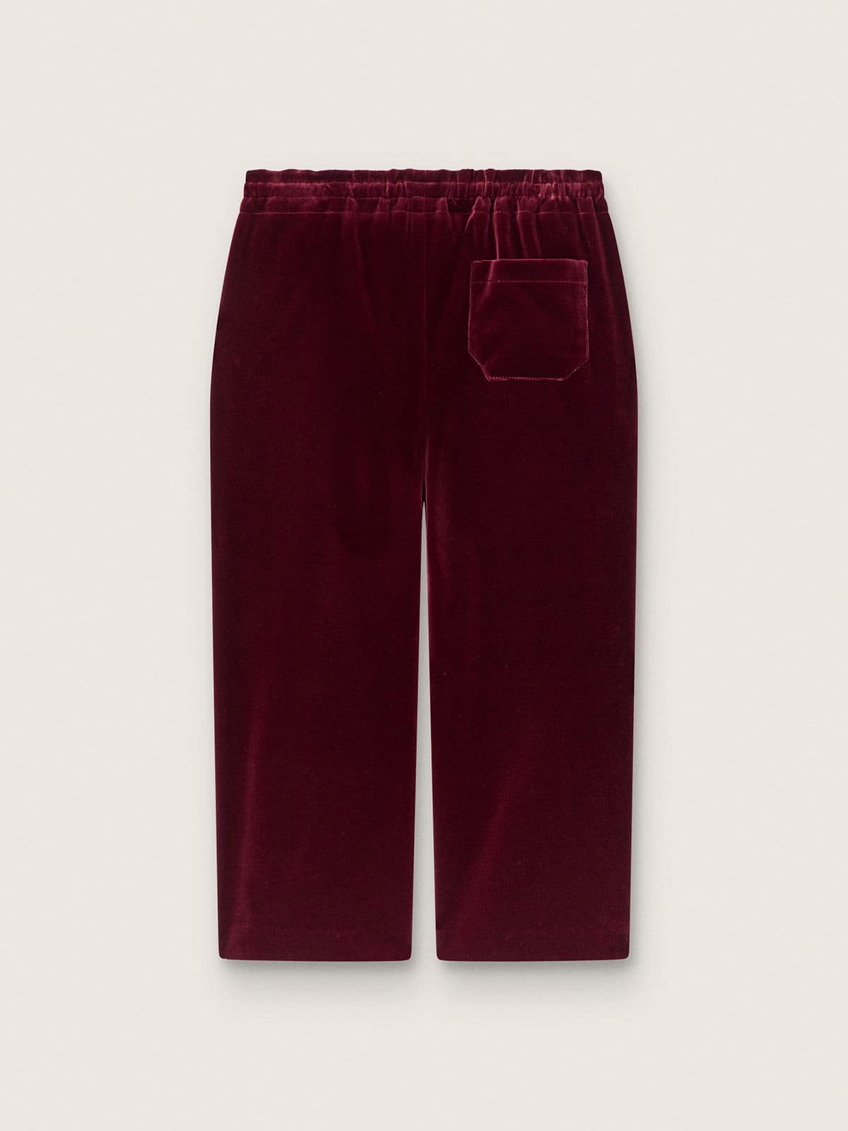 Girls’ burgundy velvet-effect pants with rear pocket - Golden Goose Kids