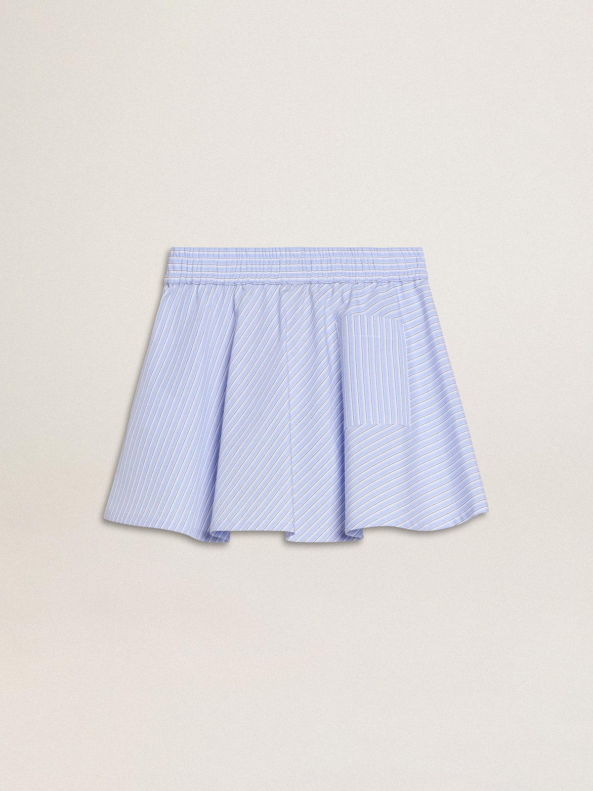 Girls' skirt with light blue stripes - Golden Goose Kids