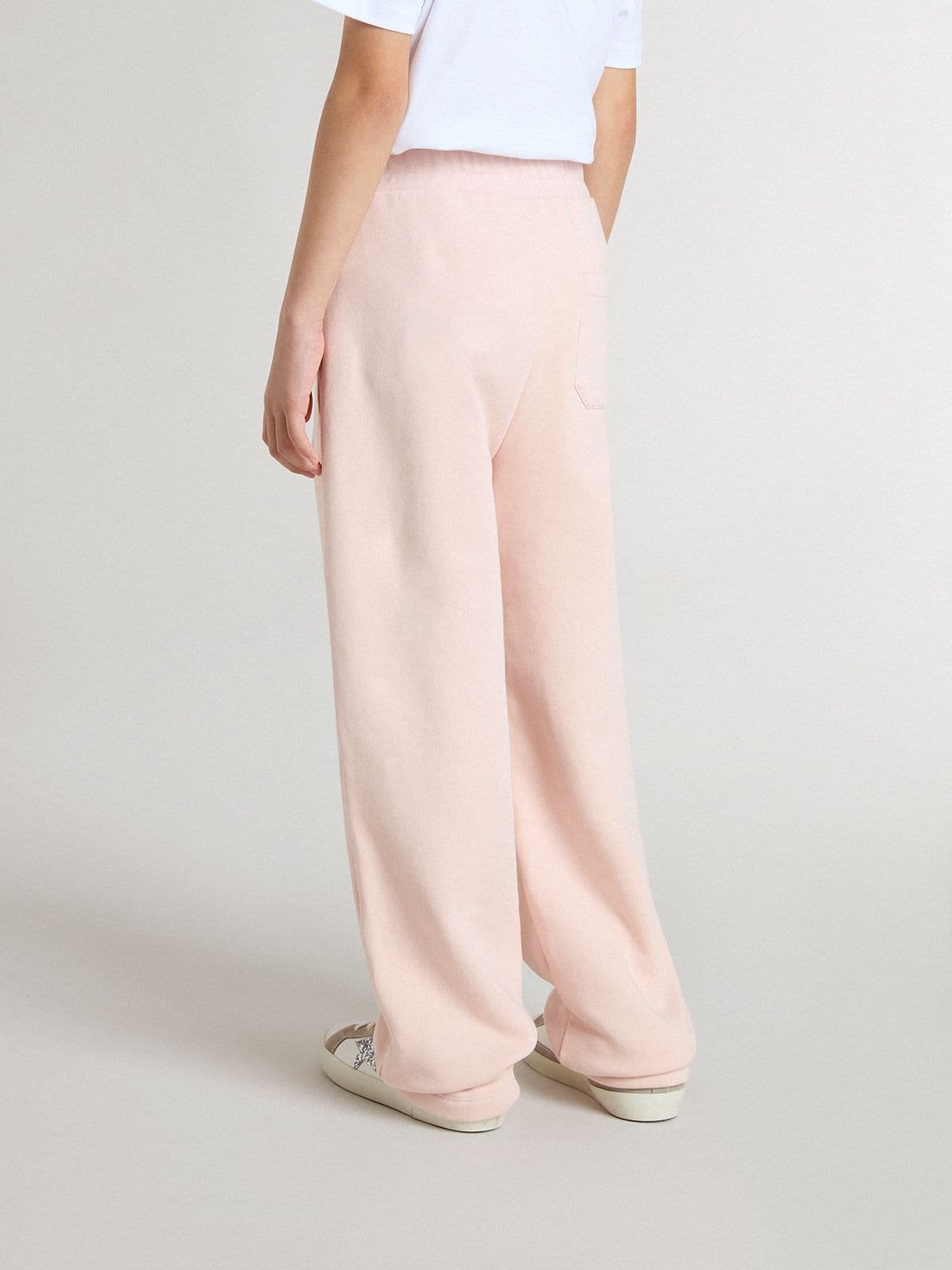 Girls’ pink joggers with print - Golden Goose Kids