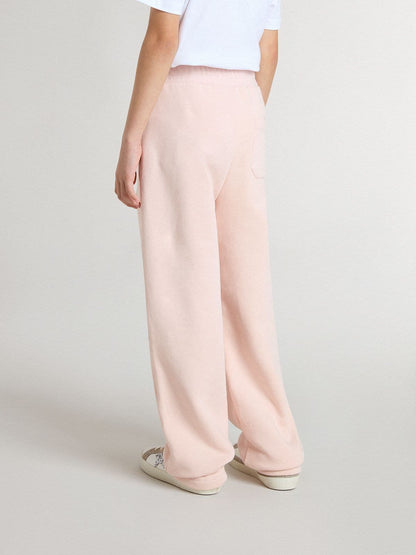 Girls’ pink joggers with print - Golden Goose Kids