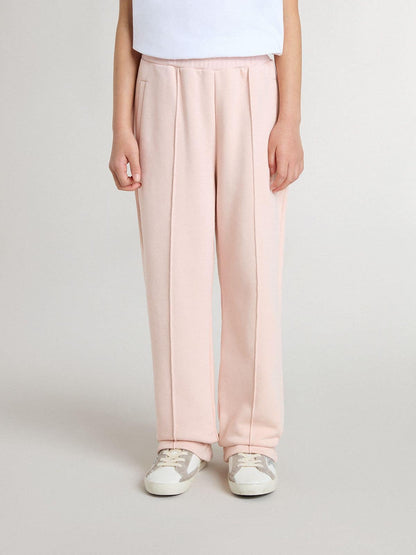 Girls’ pink joggers with print - Golden Goose Kids