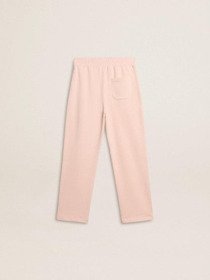 Girls’ pink joggers with print - Golden Goose Kids