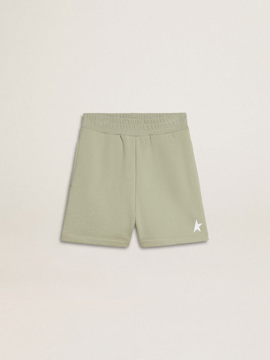Light green shorts with white star - Golden Goose Kids