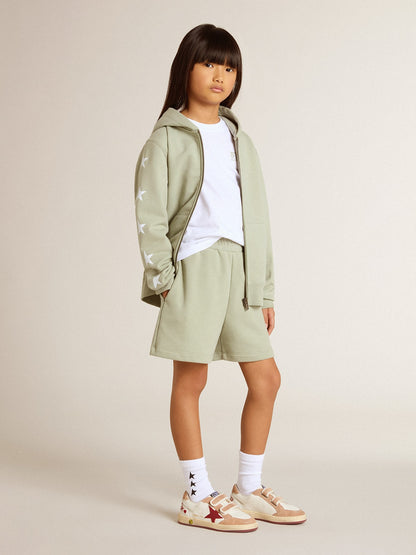 Light green shorts with white star - Golden Goose Kids